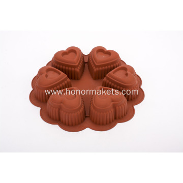 Silicone cake molds love shape
